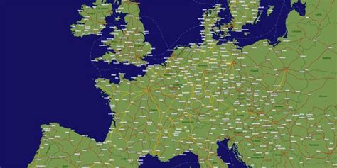 European Rail Map Map Train Route Europe Travel