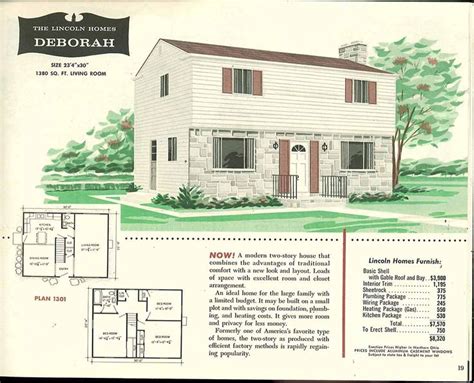 Factory Built Houses 28 Pages Of Lincoln Homes From 1955 Vintage