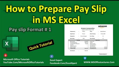 How To Prepare Salary Slip In Ms Excel Salary Slip Format Pay Slip