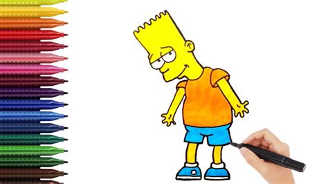 Desenhar Bart Simpson Easy Drawings Dibujos Faciles Dessins