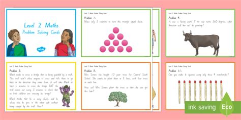 Maths Problem Solving Questions For Kids Challenge Cards