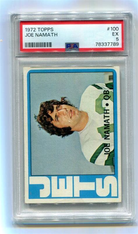 1972 Topps JOE NAMATH PSA 5 100 EX New York Jets EBay