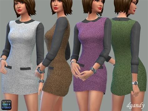 Ava Mini Dress By Dgandy At Tsr Sims 4 Updates Mini Dress Dress