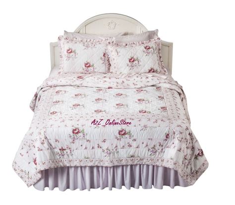 Vintage Shabby Chic Mayberry Rose King Quilt