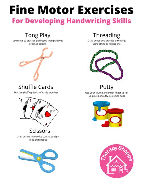 Fine Motor Exercises For Developing Handwriting Skills Therapy