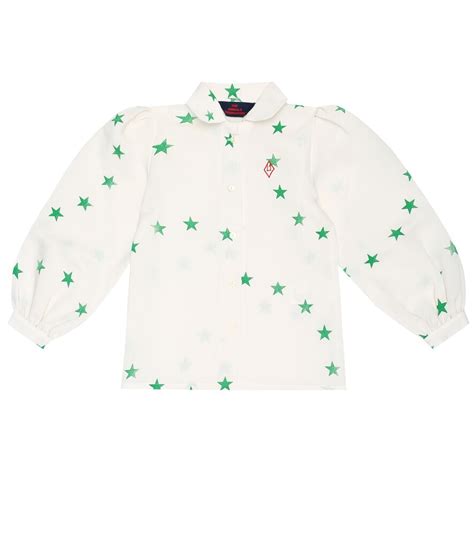 The Animals Observatory Kids Gadfly Star Print Top In White Modesens