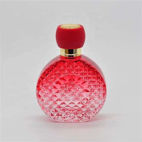 Red Sexy Fancy Empty Perfume Glass Bottle 50ml High Quality Glass