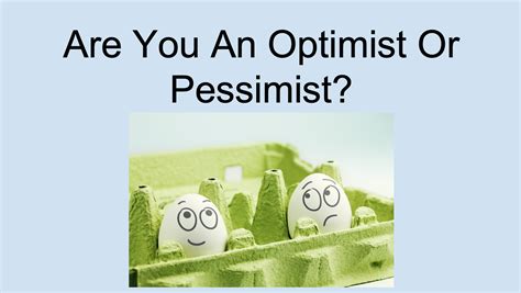 Are You An Optimist Or Pessimist Lesson Plan With Student Survey By