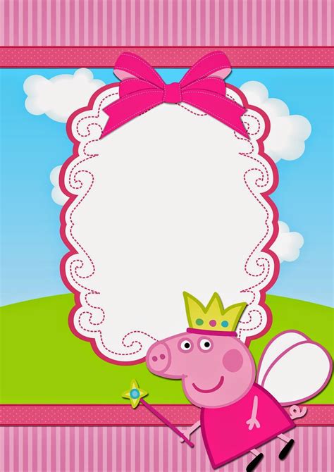 Peppa Pig Fairy Free Printable Invitations Peppa Pig Birthday