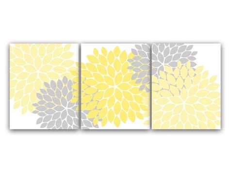 Design can exist without the research. but if we don't study the world, we don't always know how or what to create. Home Decor Wall Art Yellow and Gray Flower Burst Art CANVAS