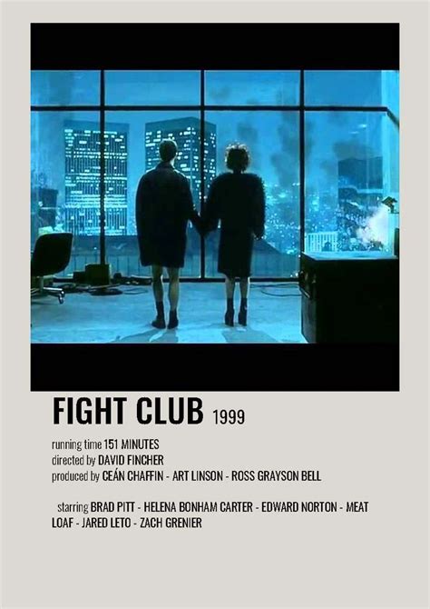 Fight Club Minimalist Polaroid Movie Poster Horror Movies Best Horror Movies Movies