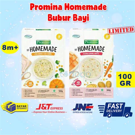 Promina bubur bayi 6+ months / promina bubur tim 8+ months all varian deskripsi produk sebagai tahap awal makanan pendamping asi memiliki tekstur halus untuk pengenalan makanan padat. Promina Homemade Bubur Bayi 8m+ | Shopee Indonesia