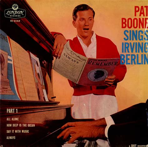 Pat Boone Sings Irving Berlin Part 1 Ep Uk 7 Vinyl Single 7 Inch Record 45 562517