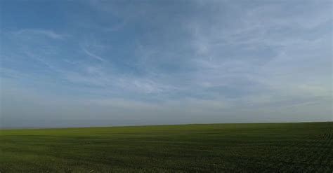 A View Of Grassland Below A Blue Sky · Free Stock Video