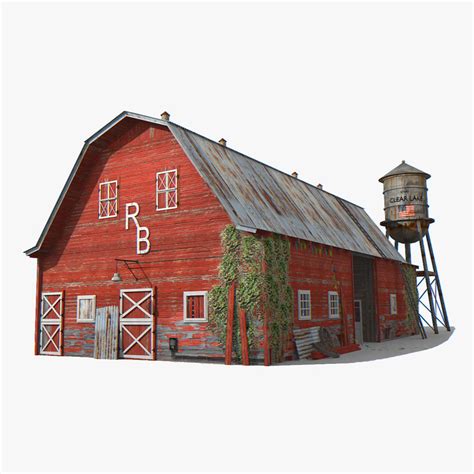 Photorealistic Old Barn 3d Turbosquid 1228815
