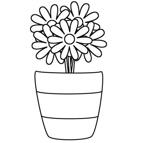 To get more picture similar to. Flower Vase Coloring Page | Coloring Sky