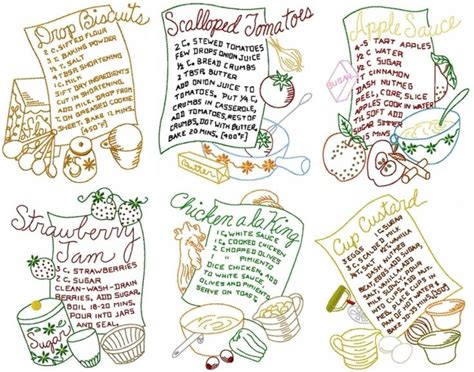 Embellish home decor and personal items with lovely designs inspired. Tea Towel Recipes I | Machine Embroidery | Pinterest ...