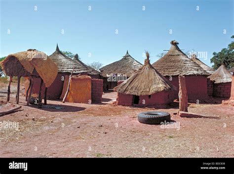 Elk114 6566 Burkina Faso Noukouda Village Bobo Tribe Houses Stock Photo