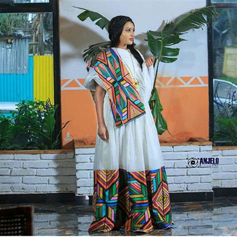 New Fashion Traditional Habesha Kemis Ethiopian Dress