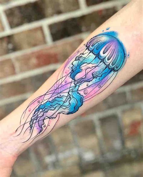 24 Majestic Jellyfish Tattoos Jellyfish Tattoo Watercolor Jellyfish