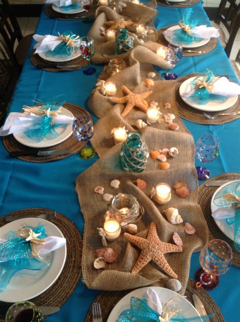 I Just Love The Look Of This Table Runner Beautiful Beach Wedding