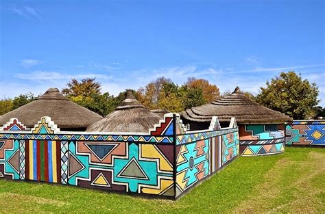 The Painted Houses Of The Ndebeles African Hut House Painting