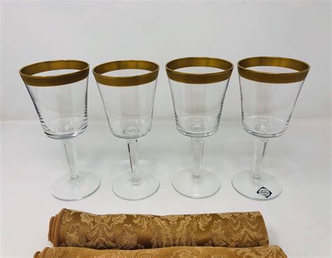 Vintage Lenox Georgetown Wine Glasses Set Of 4 Lenox Gold Etsy