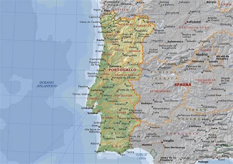 Portogallo Carta Geografica Mappa Portoghese Sexiz Pix