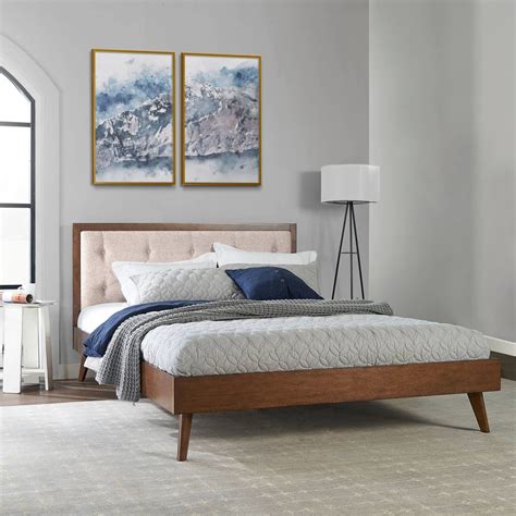 Reid Mid Century Queen Platform Bed Best Bed Frames Popsugar Home