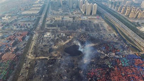 Photos High Res Aerial Images Of Chinas Tianjin Blast Crater — Quartz
