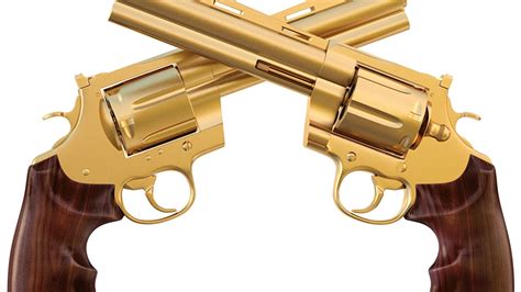 Fondos de Pantalla De cerca Pistola gold timber Revólver Oro color