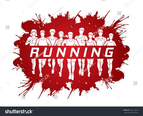 marathon runners group people running men stock vector royalty free 716114524 shutterstock