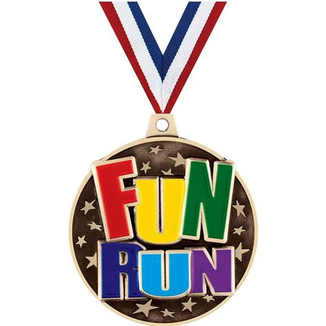Fun Run Medals 2 Gold Diecast Fun Run Medal Award 50 Pack Walmart