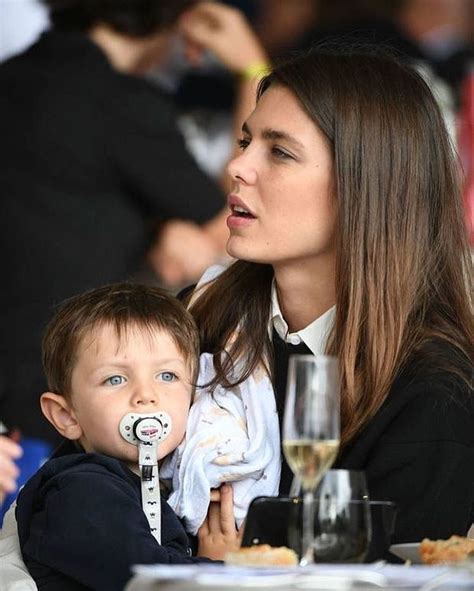 Charlotte Casiraghi With Her Son Balthazar At The Airport • • Credit