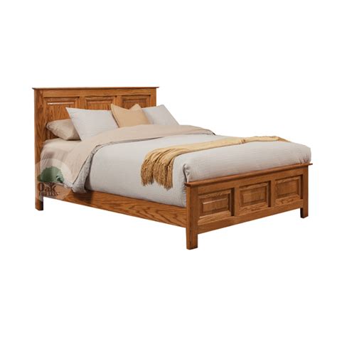 Traditional Oak Panel Bed Queen Size Oak For Less® Furniture