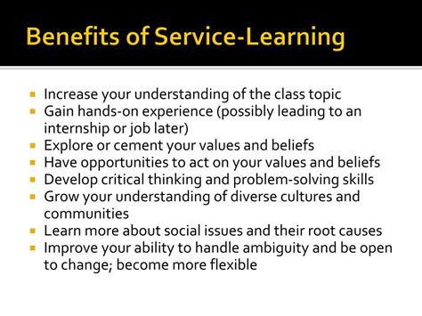 Ppt Service Learning Powerpoint Presentation Free Download Id2427423