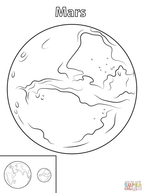 Mars Planet Coloring Page Free Printable Coloring Pages