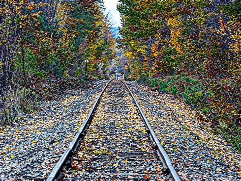 Autumn Railroad Tracks Free Stock Photo Public Domain Pictures