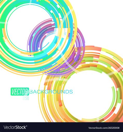 Circular Colors Lines On A White Royalty Free Vector Image