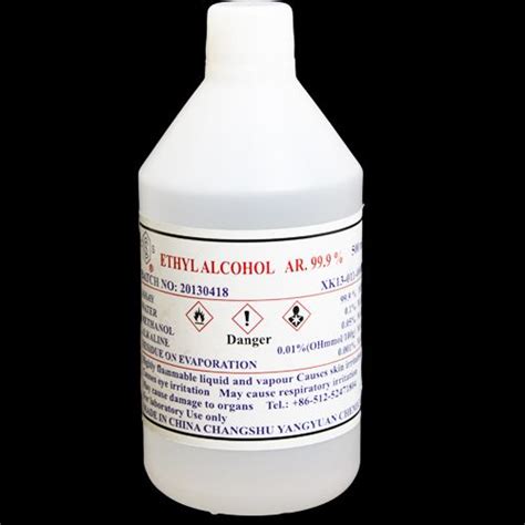 Ethyl Alcohol Ch3ch2oh 99 Pure 500 Ml Bottle For Healthcare