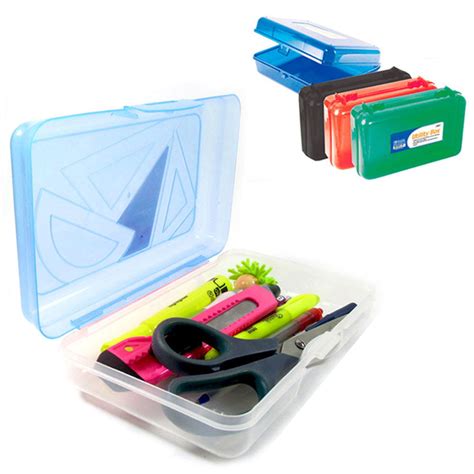 Kids School Pencil Box Case Office Supplies Organizer Plastic