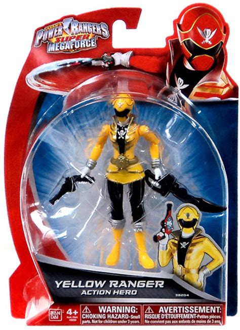 power rangers super megaforce yellow ranger action hero action figure bandai america toywiz