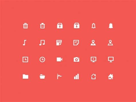 30 Minimal Icons Free Psd File