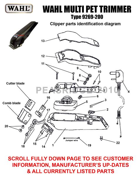 Wahl Clippers Parts Diagram Wahl Trimmer Parts Diagram General Wiring Diagram I Have The