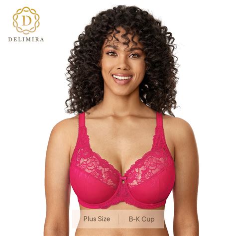 Delimira Womens Plus Size Full Coverage Underwire Unlined Minimizer