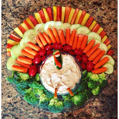 Homemade Thanksgiving Turkey Vegetable Platter Vegetable Platter