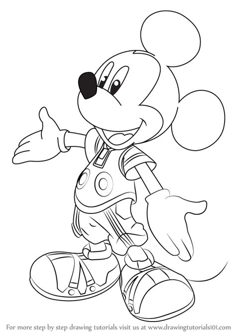 Learn How To Draw King Mickey From Kingdom Hearts Kingdom Hearts Step By Step Drawing