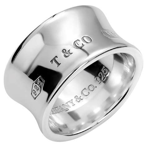 Tiffany And Co 1837 Wide Sterling Silver Band Ring For Sale At 1stdibs