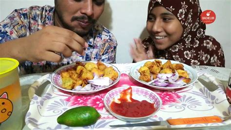 40 Singara Eating Challenge Brother Sister Eating Challenge