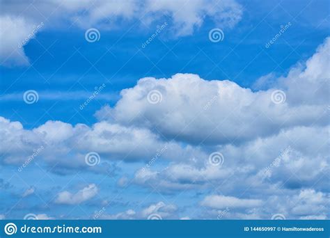 Big Blue Sky With Clouds Stock Image Image Of Daylight 144650997